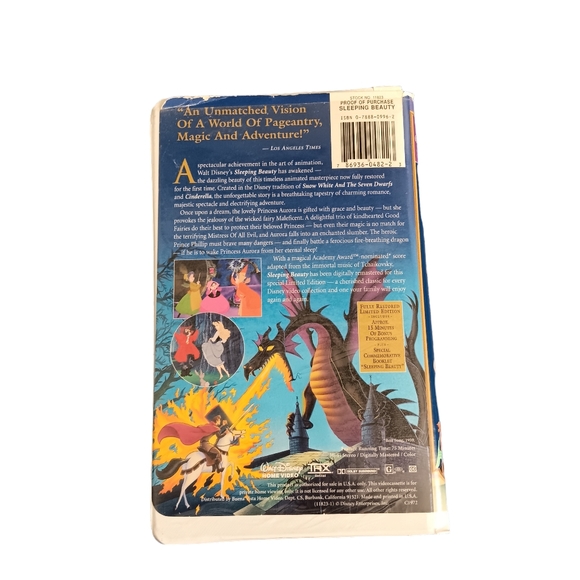 1997 Sleeping Beauty VHS Tape Limited Edition Walt Disney Masterpiece Collection - Picture 8 of 9